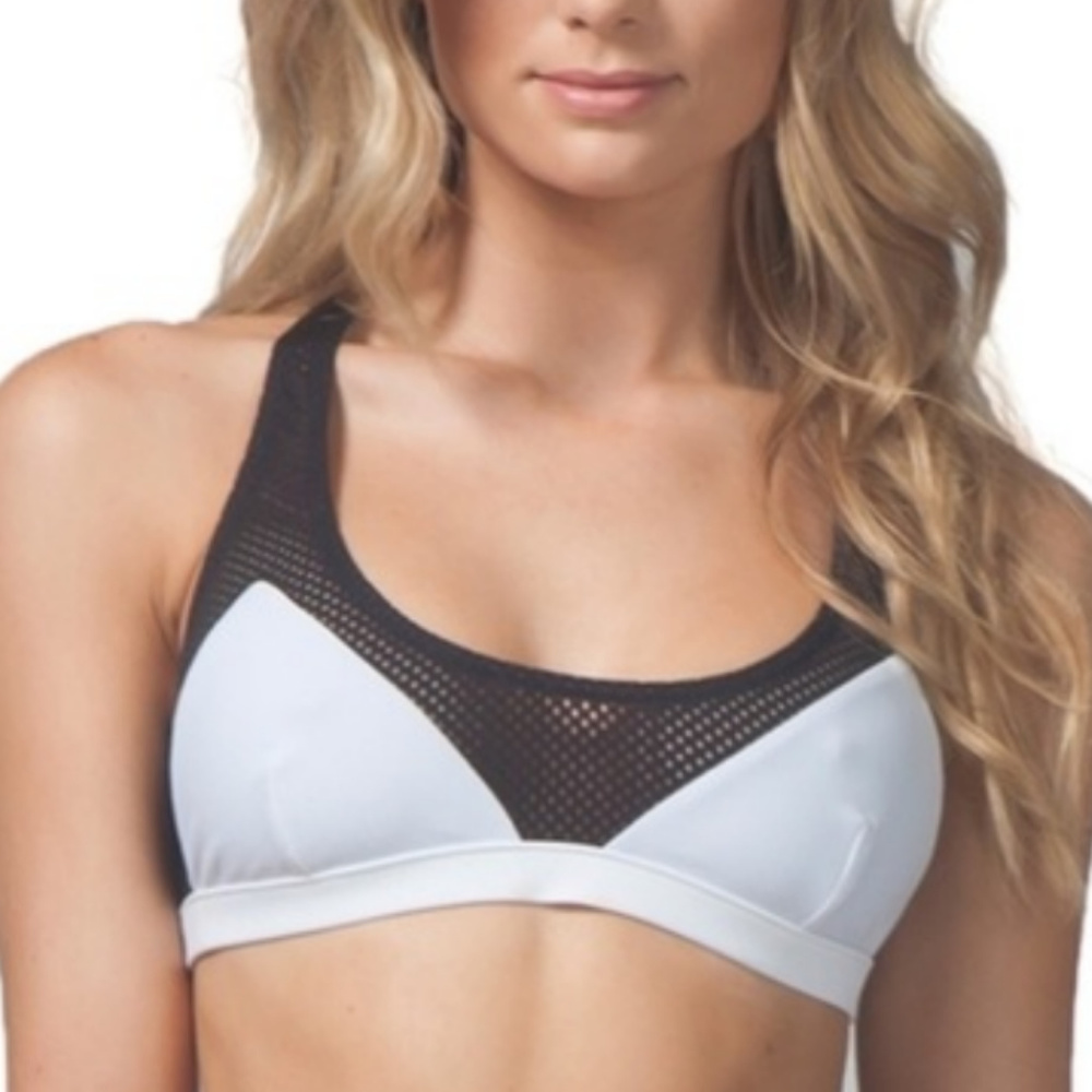RIP CURL Women's XS White Black Mirage Bikini Top